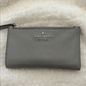 Kate Spade Gray Leather Wallet